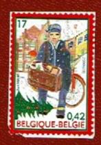 Fietsen ( Recreatief) -  Belgie - Postbode met fiets - gebr, Postzegels en Munten, Ophalen of Verzenden, Sport, Gestempeld