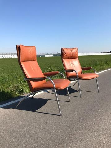 Set 2 De Sede Desede DS 270 DS-270 stoel fauteuil cognac  beschikbaar voor biedingen