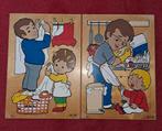 Vintage houten Rolf puzzel. Man met kind af- was.€ 12,50 p, Ophalen of Verzenden, Gebruikt, Overige typen