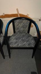 zwarte stoelen 4stuks kuipmodel, Ophalen, Gebruikt, Zwart, Vier