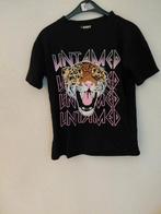Zwart T-shirt met luipaardprint - Pretty Body maat  s/m, Kleding | Dames, Pretty Body, Zwart, Ophalen of Verzenden, Zo goed als nieuw