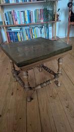 Vintage Bijzettafeltje met Koperen Blad, Antiek en Kunst, Ophalen of Verzenden