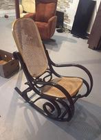 Vintage Schommelstoel met Rotan Zitting, Ophalen, Gebruikt, Bruin, .