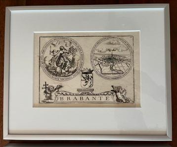Kopergravure Brabant-BREDA originele prent beschikbaar voor biedingen