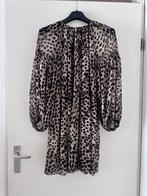 H&M zomerse luipaard jurk maat L met pofmouwen, Maat 38/40 (M), H&M, Bruin, Verzenden