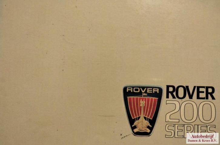 Handboek Rover 200 series 213, 213S, 213SE & Vanden Plas, Auto diversen, Handleidingen en Instructieboekjes, Ophalen of Verzenden