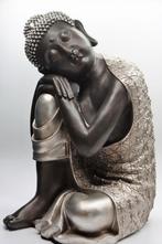 Prachtige slapende Boeddha zwart/zilver 35 cm (NIEUW)), Huis en Inrichting, Ophalen, Nieuw
