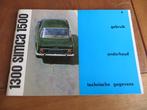 NL instructieboek Simca 1300, Simca 1500, Simca Tourist 1966, Ophalen of Verzenden
