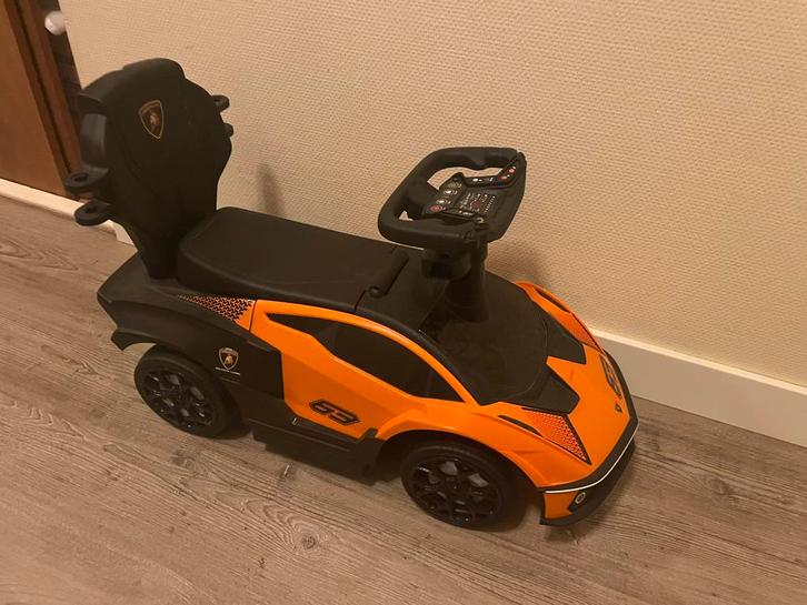 Lamborghini Loopauto met Duwstang, Kinderen en Baby's, Speelgoed | Buiten | Voertuigen en Loopfietsen, Zo goed als nieuw, Ophalen