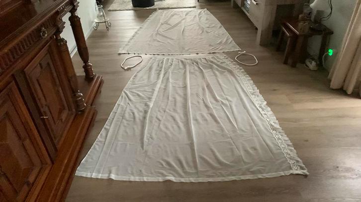 3 mooie retro /vintage roezel Broek vitrage gordijnen jar 70, Huis en Inrichting, Stoffering | Gordijnen en Lamellen, Zo goed als nieuw