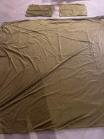 Olijfgroen Lits Jumeaux Dekbedovertrek - Bijna Nieuw, Huis en Inrichting, Slaapkamer | Beddengoed, Dekbedovertrek, Tweepersoons