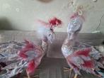 2 decoratieve pauwen van stof, Ophalen