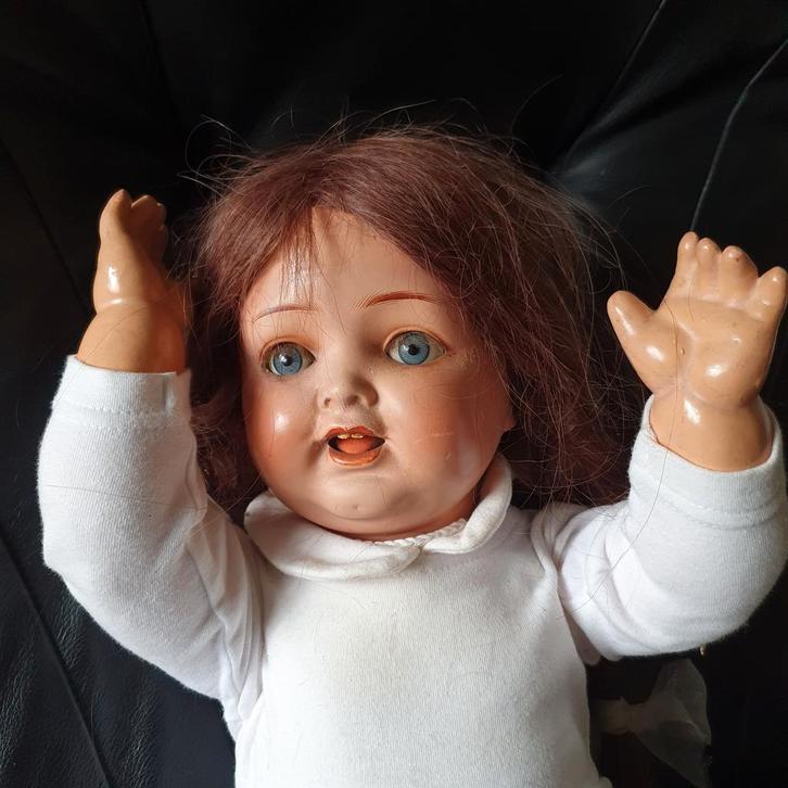 Antieke pop Type Heubach Koppelsdorf 342-5. Porselein., Antiek en Kunst, Antiek | Speelgoed, Ophalen of Verzenden