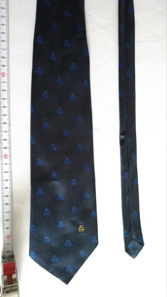 Royal Schelde blauwe stropdas Koninklijke schelde, Ophalen of Verzenden, Zo goed als nieuw, Blauw, Met patroon