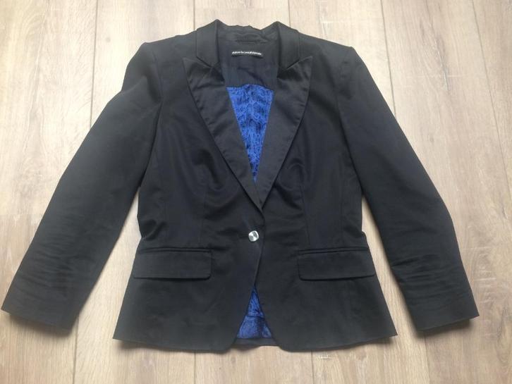 Drykorn 1 knoops blazer colbert zwart maat 2= 36/S - 38/M, Kleding | Dames, Jasjes, Kostuums en Pakken, Zo goed als nieuw, Jasje