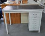 Gispen vintage wit stalen klein bureau 96 x 51 cm, Ophalen, Gebruikt, Bureau