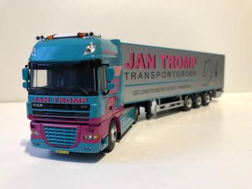 modelauto 1-50 WSI Daf ssc 105 Box trailer Tromp beschikbaar voor biedingen