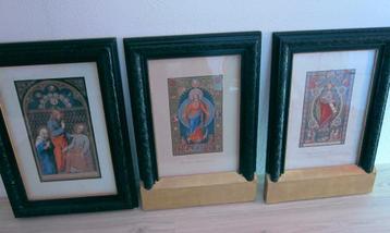 Begin 1900 Chromo lithografische religieuze afbeeldingen beschikbaar voor biedingen