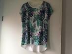 GEBLOEMD TSHIRT ACHTER ROOMWIT MT42 ZONDER MOUW, Ophalen, Zo goed als nieuw, Korte mouw