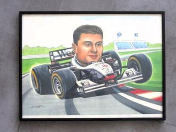 Prachtige karikatuur David Coulthard - Formule 1 F1 GP 1997 beschikbaar voor biedingen