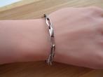 zilveren closed for ever armband [127], Verzenden, Zo goed als nieuw, Zilver, Zilver