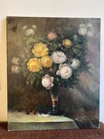 Klassiek stilleven met bloemen en kersen, Antiek en Kunst, Ophalen of Verzenden