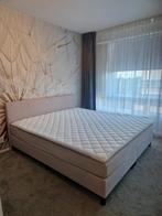 boxspring incl topper, Ophalen, Grijs, Tweepersoons, Zo goed als nieuw