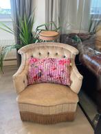 Beige fauteuil (set van 2), Ophalen, Gebruikt, 75 tot 100 cm, 50 tot 75 cm
