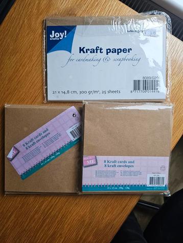 Kraftpapier, kaarten en enveloppen - Nieuw! beschikbaar voor biedingen