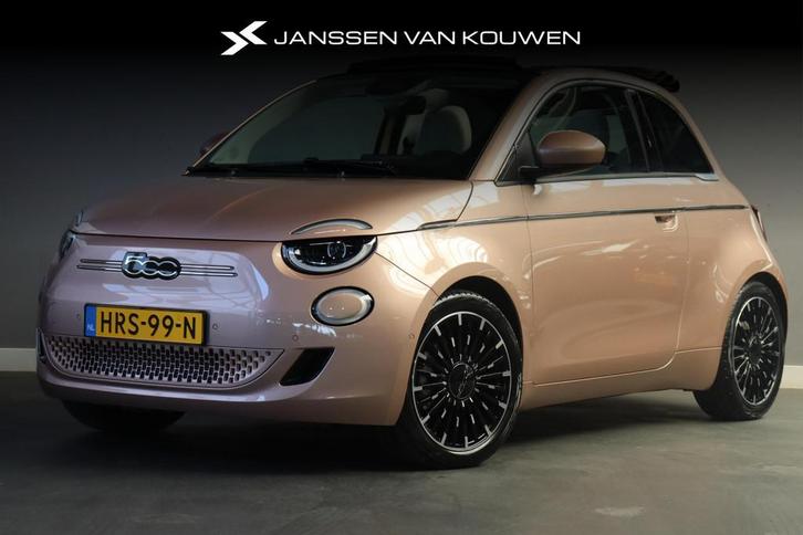 Fiat 500 C La Prima 42 kWh Cabrio Stoel-Voorruitverwarming A, Auto's, Fiat, Bedrijf, Te koop, 500C, ABS, Achteruitrijcamera, Adaptive Cruise Control