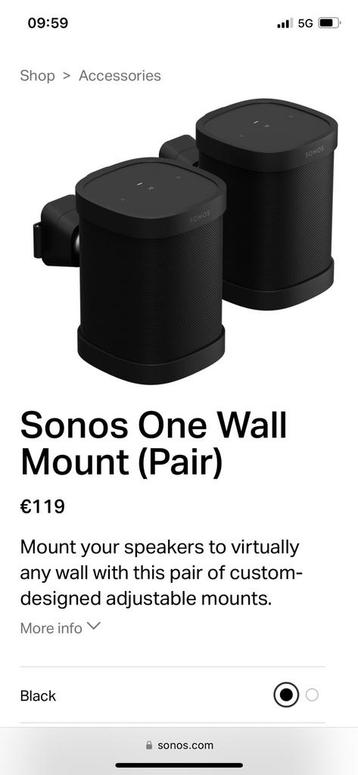 Sonos one wall amount (pair)