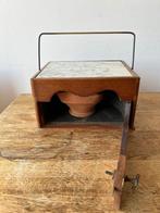 Eiken stoof met marmeren blad, Ophalen of Verzenden