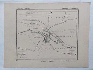 60 / Gemeente Valkenburg Limburg Litho 1866 door J. Kuyper beschikbaar voor biedingen