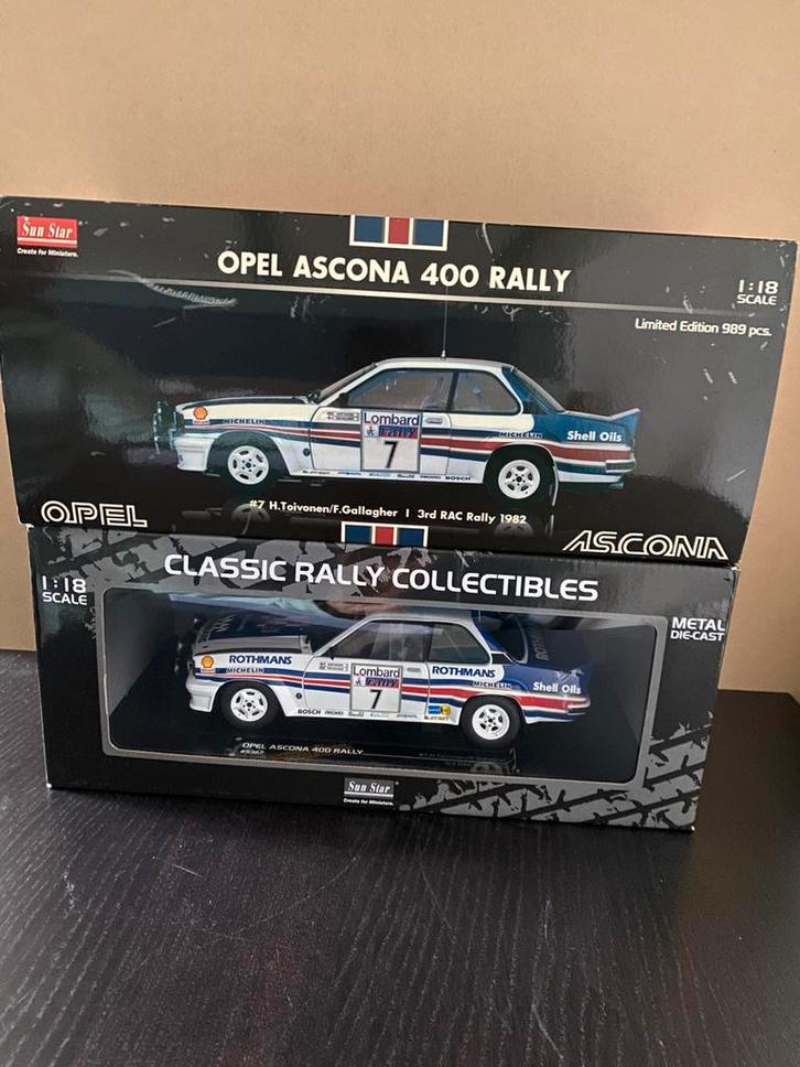 Opel Ascona 400 Rally Rothmans 1/18, Hobby en Vrije tijd, Modelbouw | Auto's en Voertuigen, Zo goed als nieuw, Auto, Groter dan 1:32
