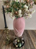 Art Deco Anchor Hocking Vaas - Roze, Huis en Inrichting, Woonaccessoires | Vazen, Overige kleuren, Ophalen of Verzenden, Minder dan 50 cm