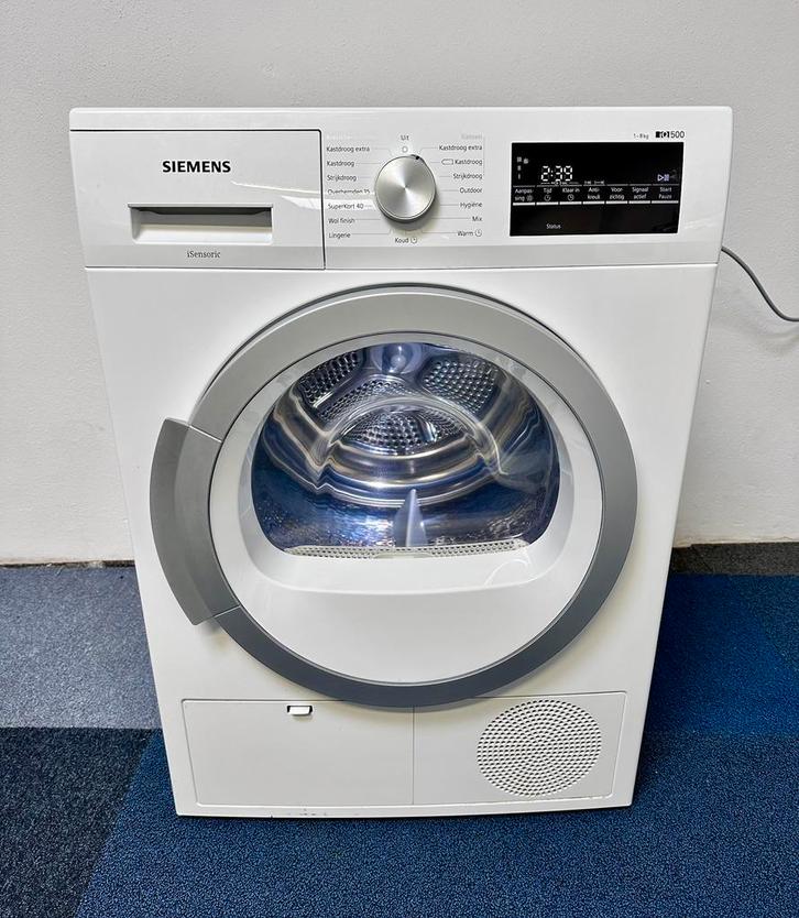 Siemens IQ500 Condens Droger Mod WT46G400NL 8 Kg nette staat, Witgoed en Apparatuur, Wasdrogers, Zo goed als nieuw, Condens, 6 tot 8 kg