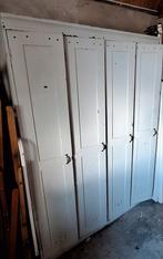 Vintage Lockerkast - Hout - 4 Deuren, Huis en Inrichting, Kasten | Lockerkasten, Ophalen, Gebruikt, Vintage