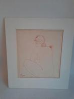 Pieter Starreveld - Naakt in rode inkt, 1947, Ophalen of Verzenden