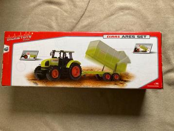 Dickie Toys Claas Ares Tractor met Aanhanger - Nieuw beschikbaar voor biedingen