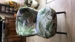 Leuk stoeltje met palmbladen groen en multi kleur, Huis en Inrichting, Stoelen, Overige kleuren, Stof, Ophalen of Verzenden, Zo goed als nieuw