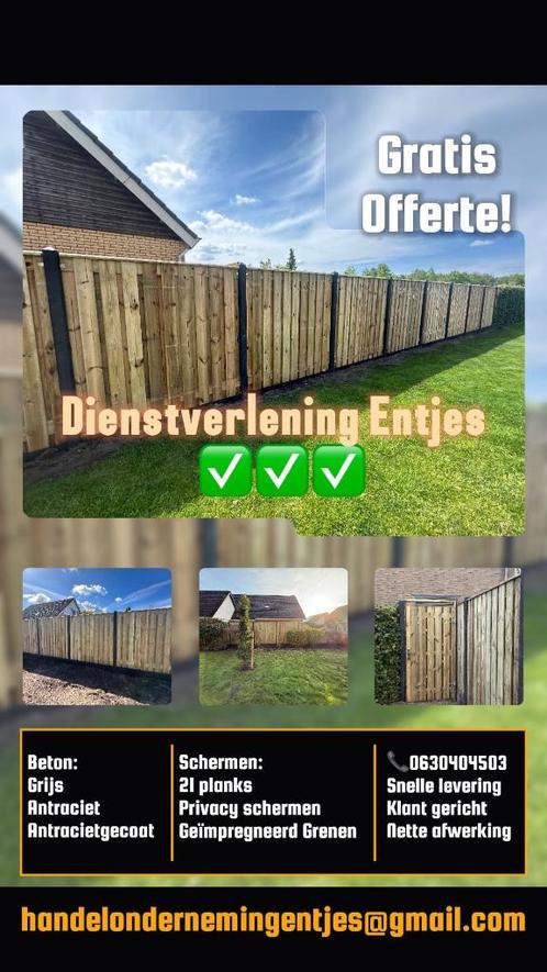 Beton schutting gratis offerte!, Tuin en Terras, Schuttingen, Nieuw, Minder dan 3 meter, Ophalen