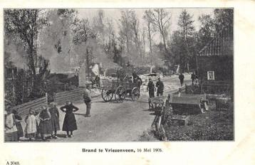 Brand te Vriezenveen, 16 mei 1905. - volk kar - ongelopen beschikbaar voor biedingen