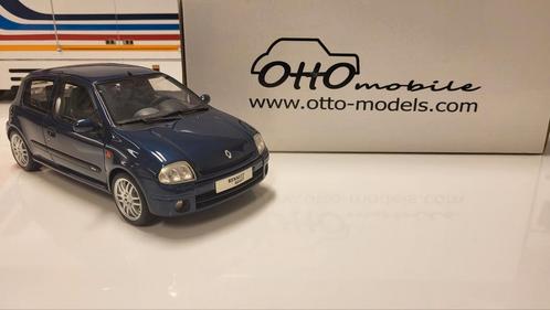 Otto Mobile Renault Clio 2 Sport Phase 1 Blue, Hobby en Vrije tijd, Modelauto's | 1:18, Gebruikt, Auto, OttOMobile, Ophalen of Verzenden