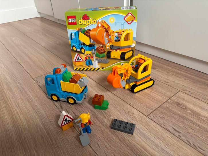 Lego Duplo Graafmachine en Vrachtwagen, Kinderen en Baby's, Speelgoed | Duplo en Lego, Duplo, Complete set, Ophalen of Verzenden