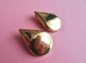 jwg Grote vintage 60s 80s druppel design oorbellen goud klr beschikbaar voor biedingen