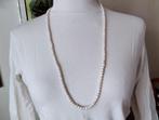 Lange Ketting Parels Barok Zoetwater Echte Parels, Sieraden, Tassen en Uiterlijk, Kettingen, Wit, Nieuw, Ophalen of Verzenden