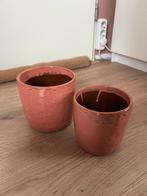 Roze bloempotjes, Tuin en Terras, Ophalen, Rond, Zo goed als nieuw, Aardewerk