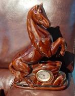 Prachtig vintage paardenbeeld met ingebouwde klok.keramiek, Ophalen of Verzenden