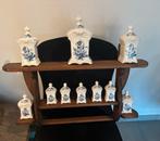 Vintage Delfts Blauw Kruidenpotjes - 11 stuks, Ophalen of Verzenden