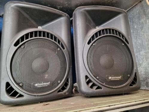 Omnitronic KPR‑210 – 2x 10" passieve PA-luidsprekers (set), Audio, Tv en Foto, Luidsprekers, Gebruikt, Front, Rear of Stereo speakers
